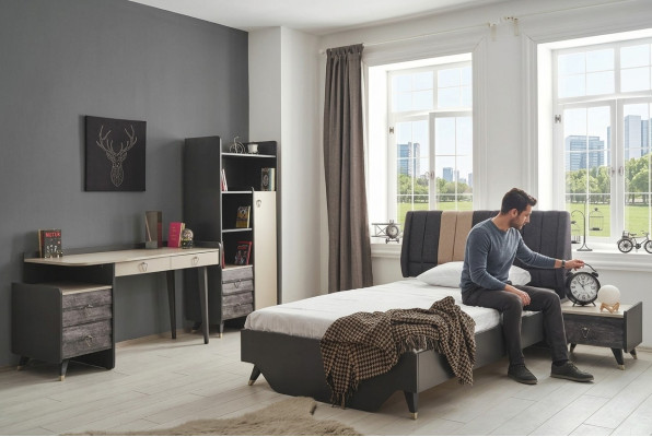 Slaapkamerset Luxe stijlvolle slaapkamerset Bed Boekenplank