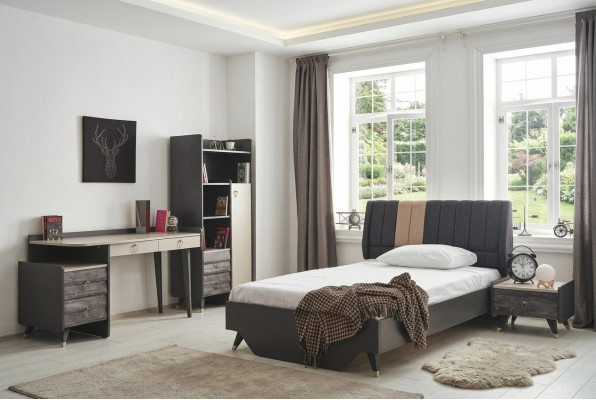 Slaapkamerset Luxe stijlvolle slaapkamerset Bed Boekenplank