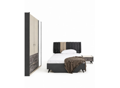 Luxe stijlvolle slaapkamerset Delta bed nachtkastje kledingkast