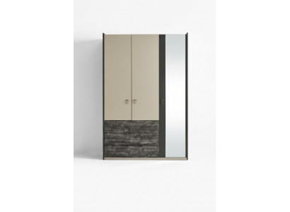 Kledingkast Kast Multifunctionele kledingkast Grijs Materiaal Hout Kasten