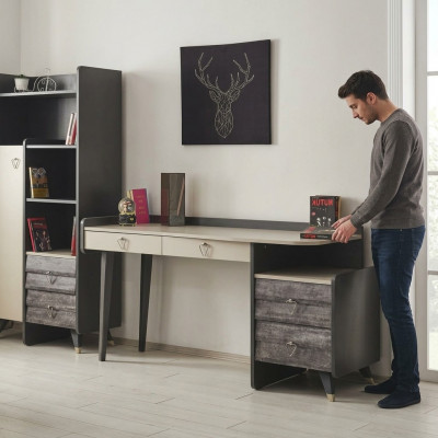 Moderne luxe grijze houten bureau slaapkamer meubels Stijlvol Nieuw
