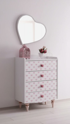 Commode Spiegel Hout Set Modern Design Meubels Nieuw Groep Wit Luxe 2-dlg.