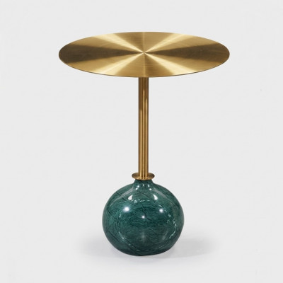 Ronde gouden bijzettafel salontafel slaapkamer commode tafels console
