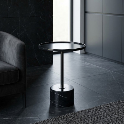 Marmeren zwarte bijzettafel salontafel slaapkamer dressoir tafels nieuw