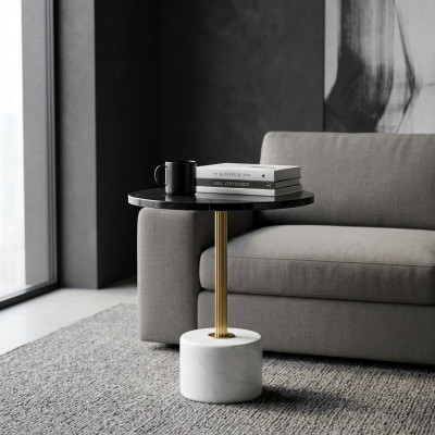 Marmer stijlvolle bijzettafel luxe salontafels Rond modern
