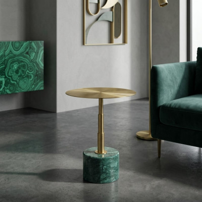 Marmer stijlvolle gouden bijzettafel nieuw luxe moderne salontafel nieuw