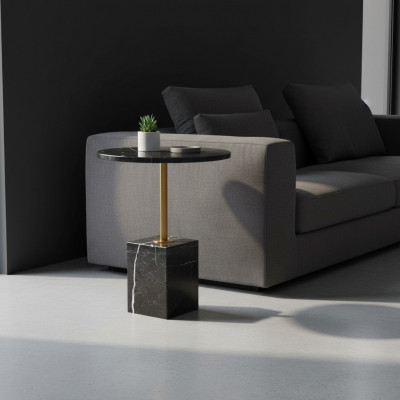 Rond salontafel Topkwaliteit Zwart stijlvol Bijzettafel nieuw luxueus