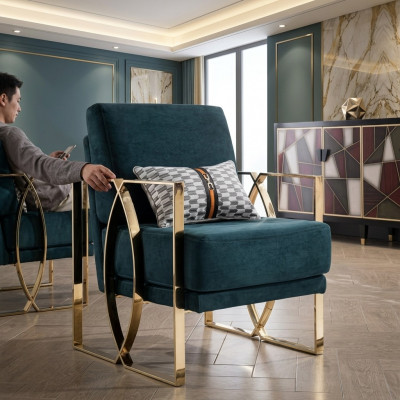 Luxe fauteuils Modern ontwerp Groen Ontspanningsstoel Zitplaats Luxe Wachtruimte Nieuw