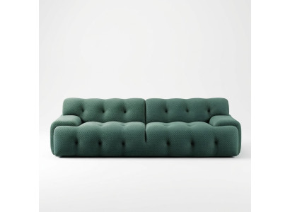 Exclusieve luxe 3-zits bank stoffen zitting moderne textielmeubelen groene kleur
