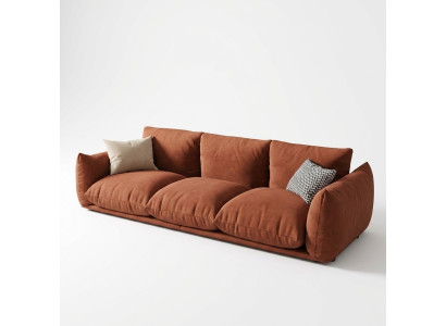 Bankstel 3-zits Stof Hout Modern Bruin Bank Luxe Nieuw Bankstel