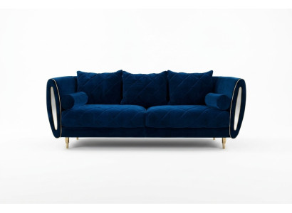 Ontwerp Blauw 3-zits Relaxbanken Bank Stoffen Bekledingstoffen Bankstellen