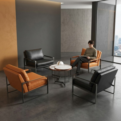 stijlvolle 4x fauteuils gestoffeerde zitplaatsen modern design leren fauteuils lounge luxe