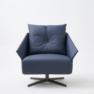 Fauteuil zits woonkamer blauw Modern design luxe zitmeubelen Relax club nieuw