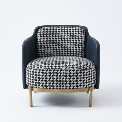 Stijlvolle veelkleurige fauteuil moderne fauteuil tv-bank textielfauteuil