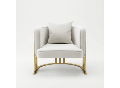 Hoge kwaliteit textiel fauteuil Stijlvolle witte fauteuil Moderne fauteuil televisiebank