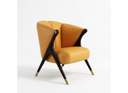 Ontwerp Luxe Oranje Fauteuil Stoel Bank 1 Zitter TV Ligstoel Kunstleer