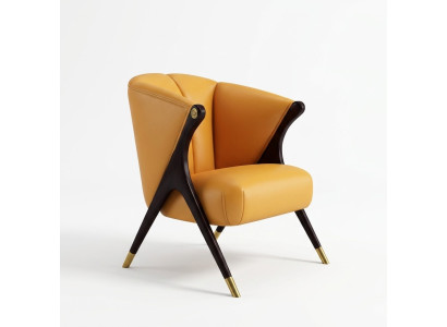Ontwerp Luxe Oranje Fauteuil Stoel Bank 1 Zitter TV Ligstoel Kunstleer
