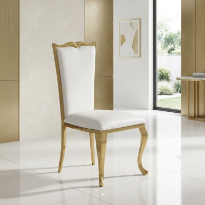 luxe stoel Wit Nieuw Stoelen Beklede stoel Fauteuil Metaal stijlvol Ontwerp