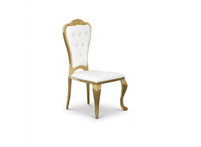 Moderne Stijl Stijlvolle Fauteuil Stoel Wit Zitkussen Ontwerp Metaal Textiel