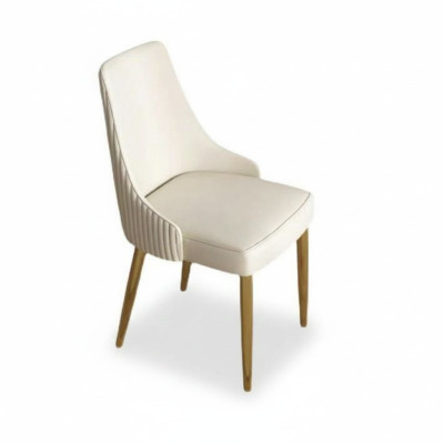 Moderne Stijl Stijlvolle Fauteuil Stoel Wit Zitting Bekleding Design Metaal Nieuw