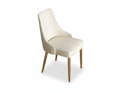 Moderne Stijl Stijlvolle Fauteuil Stoel Wit Zitting Bekleding Design Metaal Nieuw