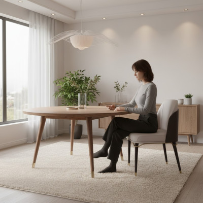 Eetkamerstoelen Woonkamerstoel met houten poten Modern nieuw Meerkleurig nieuw