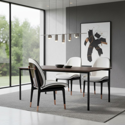 Eetkamerstoelen woonkamer bruin stijlvolle stoel met houten poten modern