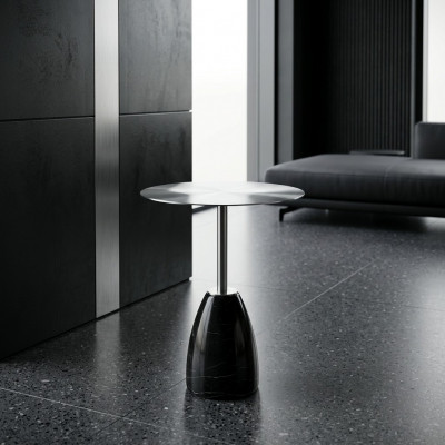 Ronde grijze bijzettafel salontafel slaapkamer dressoir tafels console