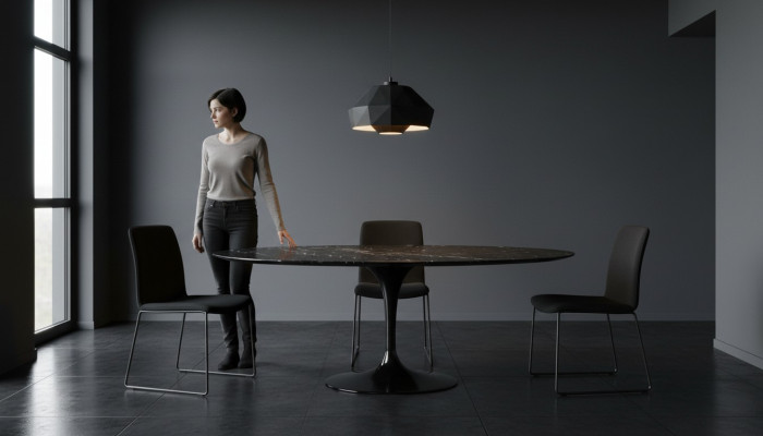 Eetkamermeubelen Eettafel Zwart Tafel Ontwerp Tafels Luxe Meubelen Rond Nieuw