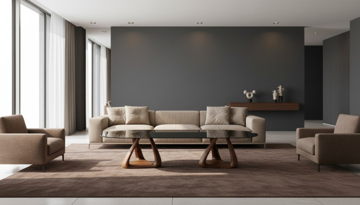 Ontwerper Zwarte eettafel Luxe eetkamer meubels Houten blad Ovaal