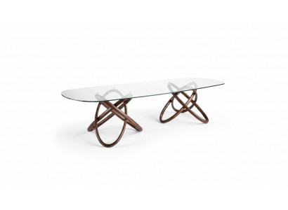 Ontwerper Moderne Eettafel Luxe Ovale Glazen Tafel Glasmeubilair Nieuw
