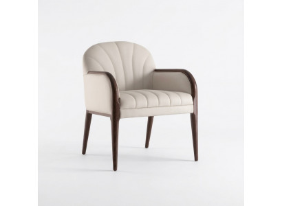 Ontwerper Witte Armstoel Luxe Houten Stoel Bekleding Meubels Stoelen Stoel