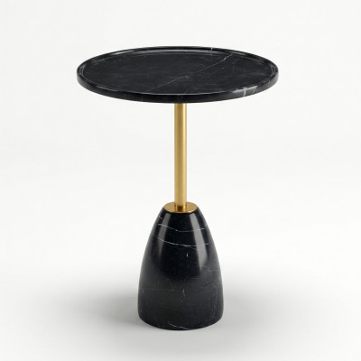 Marmer stijlvolle zwarte bijzettafel tafel luxe moderne salontafels