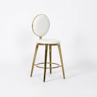 Ontwerper Wit gestoffeerde eetkamerstoelen Luxe textiel Eenzitter