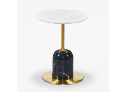 Zwart-witte metalen bijzettafel woonkamer Ronde bijzettafels tafel