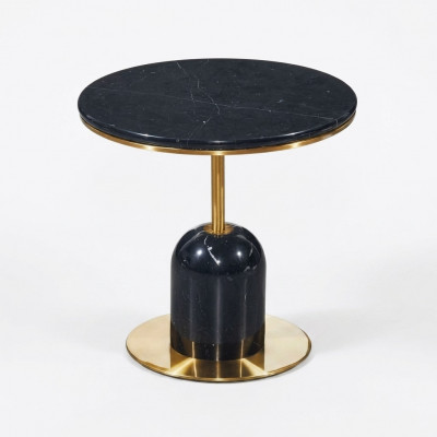 Ronde woonkamersalontafel Zwarte banktafel Luxe salontafel Tafel