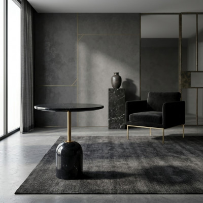 Zwarte bijzettafel Woonkamer Tafels Modern Rond Design Console Tafel