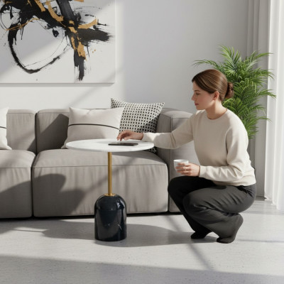 Wit-zwarte salontafel koffietafel Designer woonkamer meubels tafels