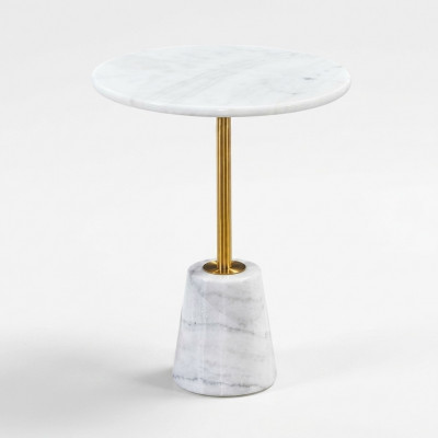 Witte ronde marmeren tafels metalen meubels bijzettafels ontwerper tafel