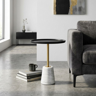 Moderne zwarte-witte bijzettafel woonkamer bijzettafels tafel