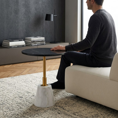 Bijzettafel van rund Designer Salontafel Koffietafel Woonkamermeubilair Nieuw
