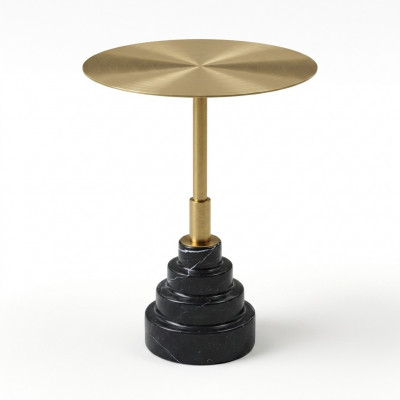 Bijzettafel Tafel Ontwerp Luxe Tafels Meubels Roestvrij staal Ronde Metaal Goud
