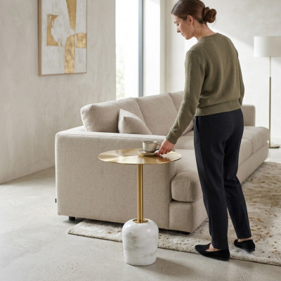 Ronde koffietafel Hoogwaardige bijzettafel Designer tafel Woonkamer nieuw