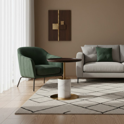 Ontwerper Witte koffietafel Luxe bijzettafel Stijlvol meubilair Tafel