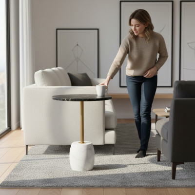Luxe marmeren tafel Woonkamermeubels Ronde design salontafel Stijl