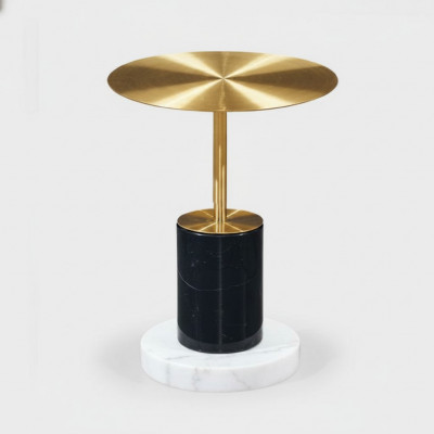 Moderne gouden marmeren bijzettafel Woonkamertafels Rond Design