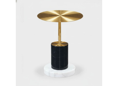 Moderne gouden marmeren bijzettafel Woonkamertafels Rond Design