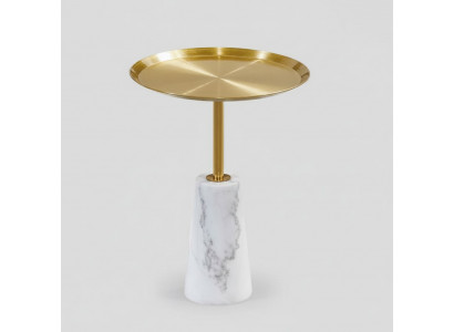 Witte bijzettafel Designer salontafel Woonkamer Luxe metalen meubels