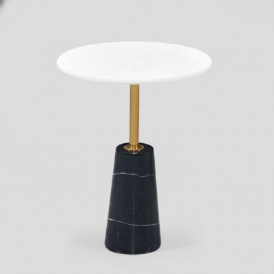 Luxe ronde marmeren bijzettafel Hoogwaardige tafel Salontafel Meubilair