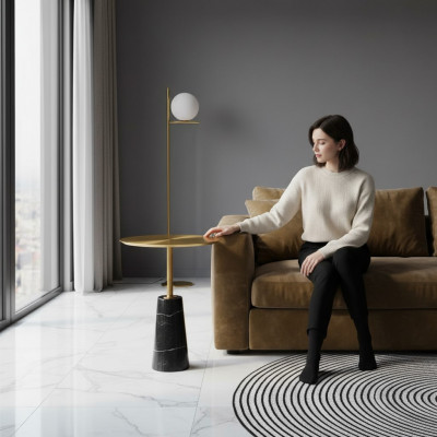 Ontwerper Gouden Bijzettafel Luxe Salontafel Woonkamer Bijzettafel